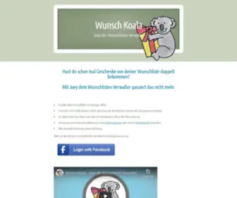 Wunsch-Koala.de(Wunschliste online erstellen und teilen) Screenshot