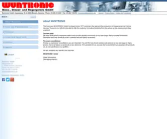 Wuntronic.de(Über Wuntronic) Screenshot