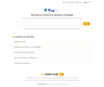 Wupfilesearch.com(Easy way to share your files) Screenshot