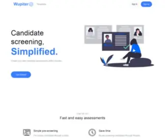 Wupiter.com(Candidate Pre Screening through video) Screenshot