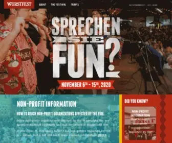 Wurstfest.com(Home page) Screenshot