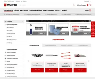 Wurth.be(Würth Belux Online Shop) Screenshot