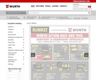 Wurthaction.com(Wurth Action Bolt & Tool Co) Screenshot