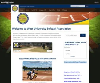 Wusa.org(West University Softball Association) Screenshot