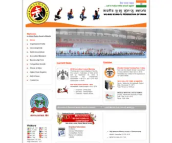 Wushuindia.com(The Wushu KungFu Federation of India) Screenshot