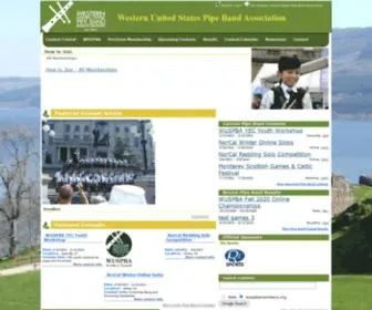 Wuspbamembers.org(Western United States Pipe Band Association) Screenshot