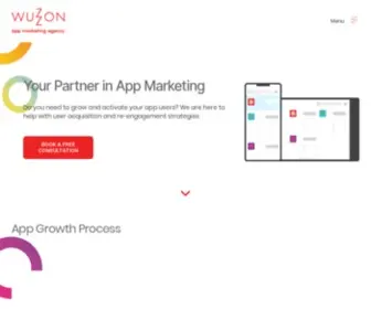 Wuzzon.com(App Marketing Agency) Screenshot