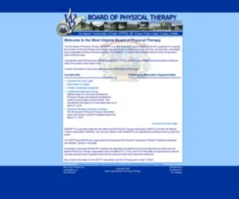 Wvbopt.com(WV Board of Physical Therapy) Screenshot