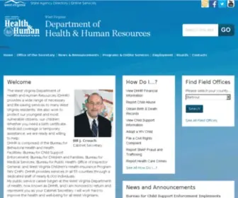 WVDHHR.org(West Virginia Department of Health & Human Resources) Screenshot