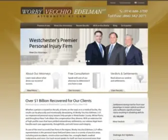 Wvelaw.com(Personal Injury Attorney White Plains) Screenshot