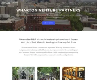 Wventurepartners.com(Wharton Venture Partners) Screenshot