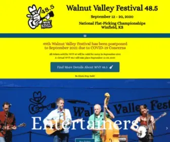 Wvfest.com(Walnut Valley Festival) Screenshot