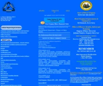 Wvminesafety.org(West Virginia Office of Miners' Health Safety and Training) Screenshot