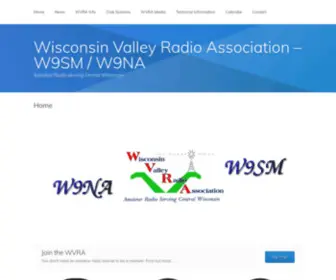 Wvraclub.org(Wisconsin Valley Radio Association) Screenshot