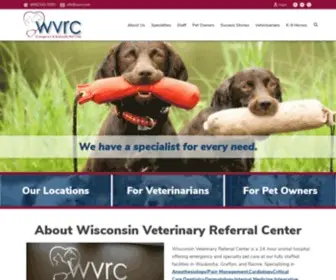 WVRC.com(Wisconsin Veterinary Referral Center and Emergency Hospital) Screenshot