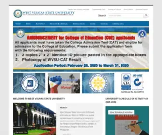 Wvsu.edu.ph(West Visayas State University) Screenshot