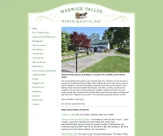 Wvwinery.com(Warwick Valley Winery & Distillery) Screenshot