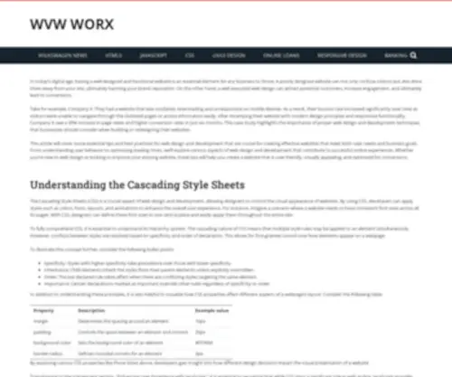 WVWWorx.com(WVW Worx) Screenshot