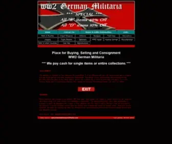 WW2Germanmilitaria.com(WW2 GERMAN MILITARIA) Screenshot