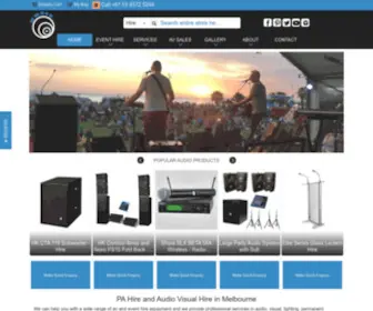 WWave.com.au(Professional Event and Audio Visual Hire) Screenshot