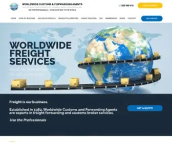 WWCF.com.au(Worldwide Customs & Forwarding) Screenshot