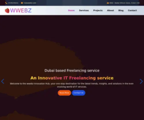 WWebz.com(Dubai based Freelancing service) Screenshot