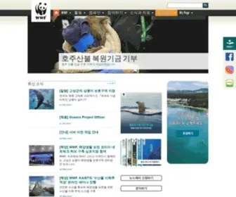 WWfkorea.or.kr(세계자연기금 홈페이지) Screenshot