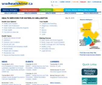 WWhealthline.ca(Health Services for Waterloo Wellington) Screenshot