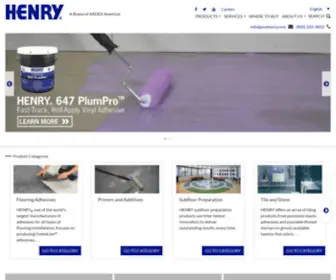 WWhenry.com(HENRY adhesives and powders) Screenshot