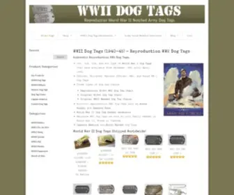 WWiidogtags.com(WWII Dog TagsReproduction WW2 Dog Tags) Screenshot