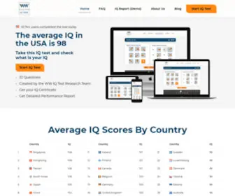 WWiqTest.com(Take the WW IQ Test) Screenshot