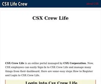 WWW-CSXcrewlife.com(Online) Screenshot