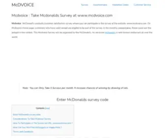 WWW-MCDvoice.co(Mcdvoice) Screenshot