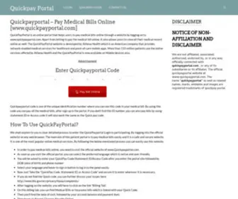 WWW-Quickpayportal.net(Pay Your Medical Bill online) Screenshot