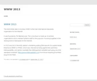 WWW2013.org(WWW 2013) Screenshot