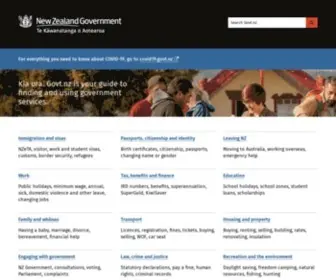 WWW.govt.nz(New Zealand Government) Screenshot