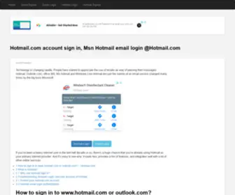 WWWhotmailcomlogin.com(Msn Hotmail email login) Screenshot