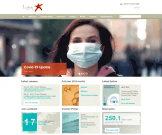 WWW.lundbeck(Lundbeck Group Corporate Website) Screenshot