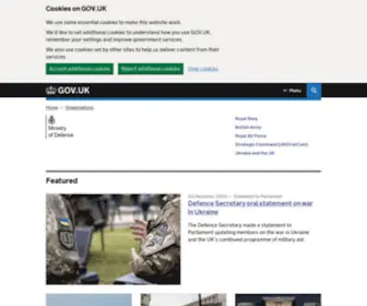 WWW.mod.uk(Ministry of Defence) Screenshot
