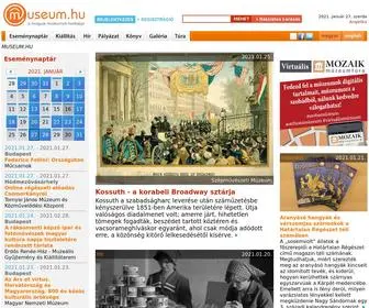 www.Museum.hu(A Magyar Múzeumok Honlapja) Screenshot