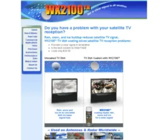 WX2100.com(WX2100 Superhydrophobic Satellite Dish and Radome Coating) Screenshot