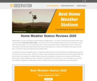 Wxobservation.com(The Top 10 Best Home Weather Station Reviews of 2021) Screenshot