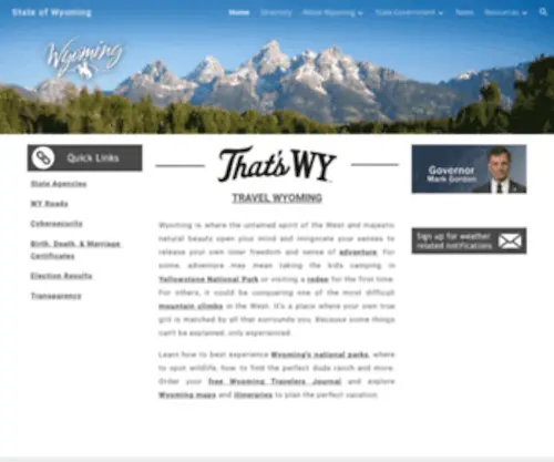 WY.gov(State of Wyoming) Screenshot