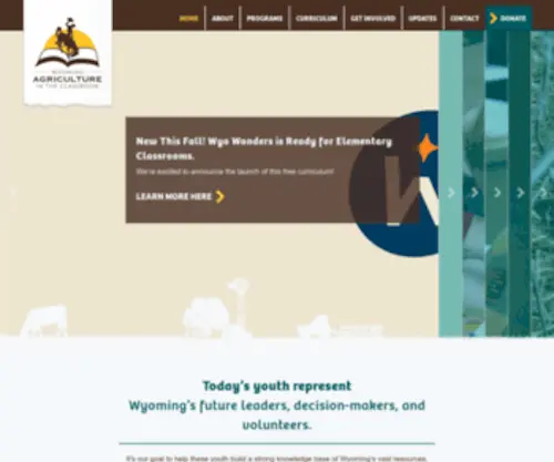 Wyaitc.org(Wyoming Agriculture in the Classroom) Screenshot