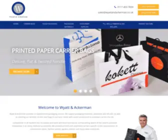 Wyattandackerman.co.uk(Packaging, stationery & till rolls, Bristol) Screenshot