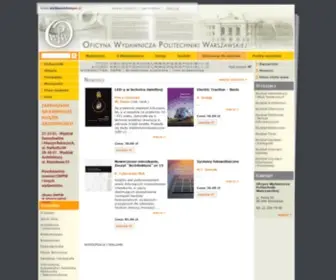 Wydawnictwopw.pl(Oficyna Wydawnicza Politechniki Warszawskiej) Screenshot