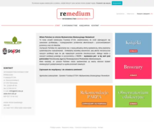 Wydawnictworemedium.pl(WYDAWNICTWO EDUKACYJNE REMEDIUM) Screenshot