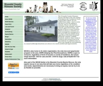 Wyhumane.org(Wyandot County Humane Society) Screenshot