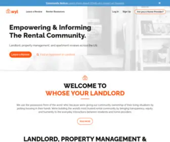 Wylandlord.com(WhoseYourLandlord) Screenshot