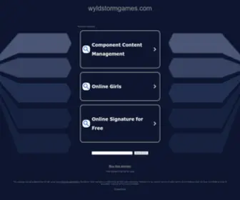 WYLDstormGames.com(WYLDstormGames) Screenshot